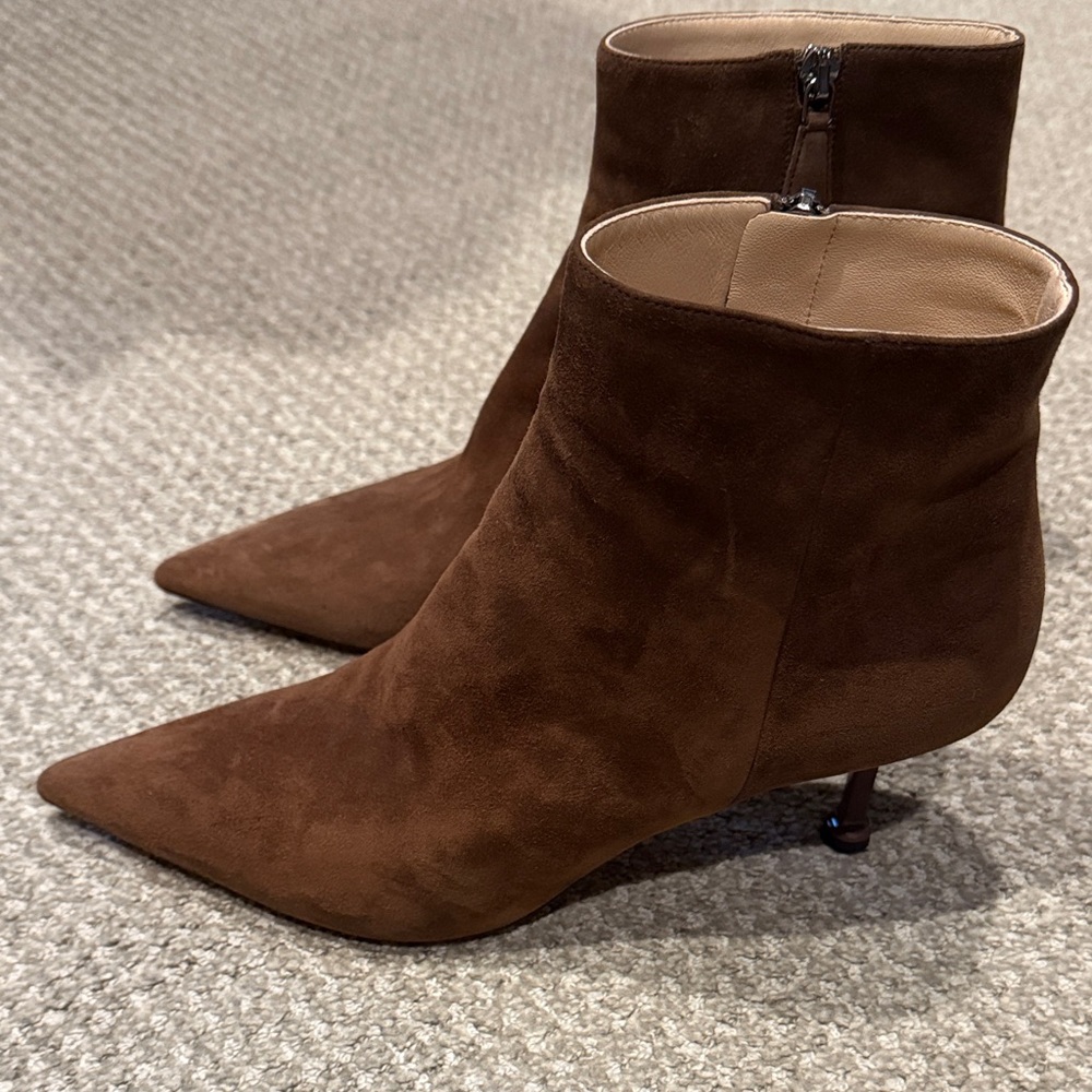 Prada Brown Suede Ankle Boots